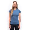 SENSOR MERINO AIR dámske tričko s krátkym rukávom, riviera blue