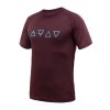 SENSOR MERINO BLEND ELEMENTS pánske tričko, port red