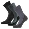 LASTING merino ponožky WHI 3-PACK, čierna+šedá+modrá