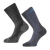 LASTING merino ponožky WinterSki&Hike WSM 2-PACK, čierna+modrá