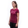 SENSOR MERINO ACTIVE SONGBIRDS dámske tričko s krátkym rukávom, lila