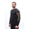 SENSOR MERINO IMPRESS pánske tričko s dlhým rukávom čierna/cosmos