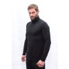 SENSOR MERINO BLEND pánske tričko s dlhým rukávom rolák, čierna