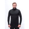 SENSOR MERINO BLEND pánske tričko s dlhým rukávom rolák, čierna