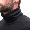 SENSOR MERINO BLEND pánske tričko s dlhým rukávom rolák, čierna