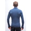 SENSOR MERINO BOLD pánske tričko s dlhým rukávom a výstrihom studená, modrá