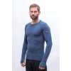 SENSOR MERINO BOLD pánske tričko s dlhým rukávom studená, modrá