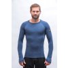 SENSOR MERINO BOLD pánske tričko s dlhým rukávom studená, modrá