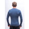 SENSOR MERINO BOLD pánske tričko s dlhým rukávom studená, modrá