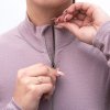 SENSOR MERINO DF dámske tričko s dlhým rukávom na zips, mystic violet