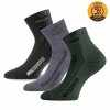 LASTING merino ponožky WKS 3-PACK, čierna+modrá+zelená