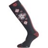 LASTING merino lyžiarske ponožky a ponožky SCK+SWN SET 1+1, čierna/červená