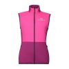 PROGRESS TARJA VEST dámska hybridná vesta s merino vlnou, červená/ružová (Veľkosť XL)