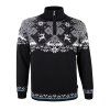 KAMA 4093 merino sveter, čierna