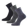LASTING merino ponožky WHO 3-PACK, čierna+šedá+modrá