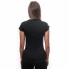 SENSOR MERINO ACTIVE dámske tričko s výstrihom, čierna