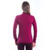 SENSOR MERINO ACTIVE dámske tričko s dlhým rukávom so zipsom, lila