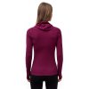 SENSOR MERINO DF dámske tričko s dlhým rukávom a kapucňou lilla
