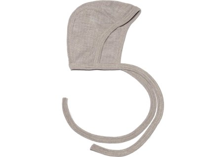 Zavazovaci cepicka z merino vlny hedvabi a bavlny seda