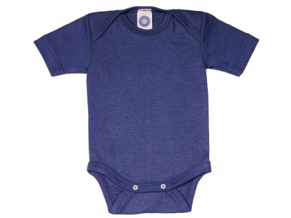 detske merino body s kratkym rukavem navy