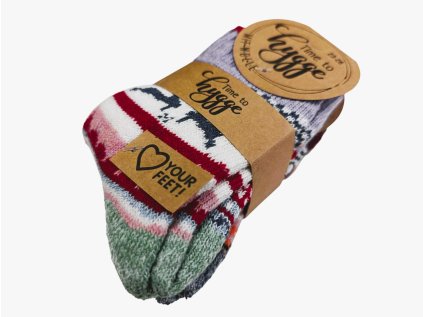 detske vlnene ponozky barevne duopack