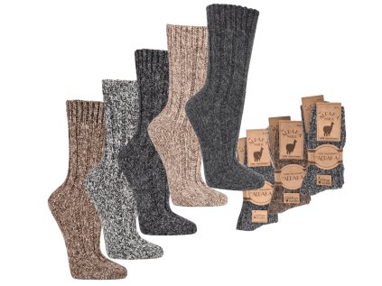 hrube vlnene ponozky 100% vlna a alpaka