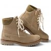 damske kozene zimni snerovaci boty khaki barva