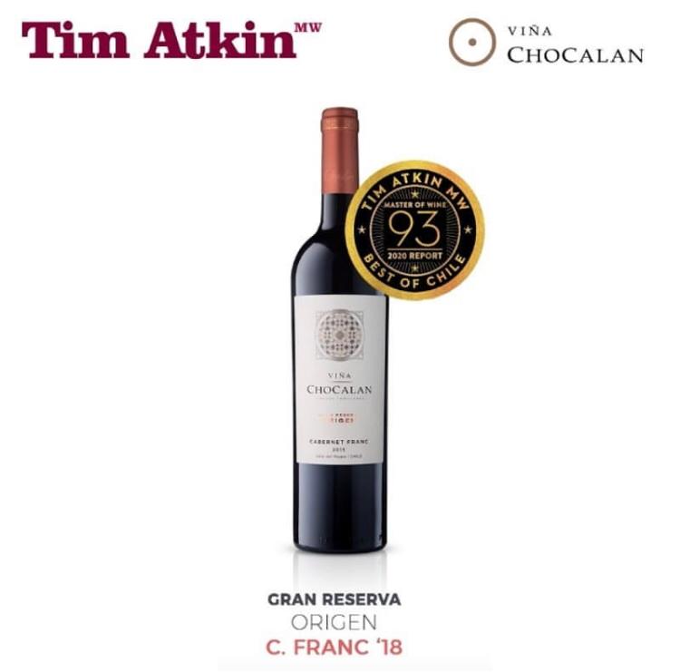 Chocalán Origen Cabernet Franc Gran Reserva 2021, 750ml