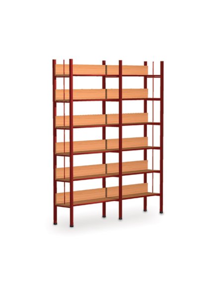 600116 sestava jednostrannych regalu 6 policek