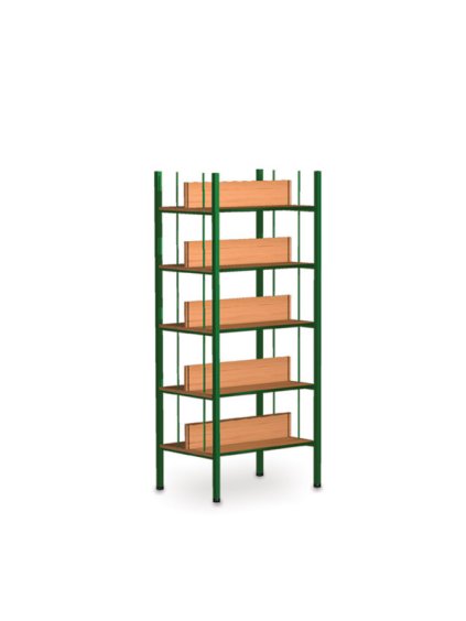 600125 oboustranny regal 5 policek