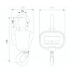 OCS-C3 függő darumérleg 3 tonnáig, forgatható horog