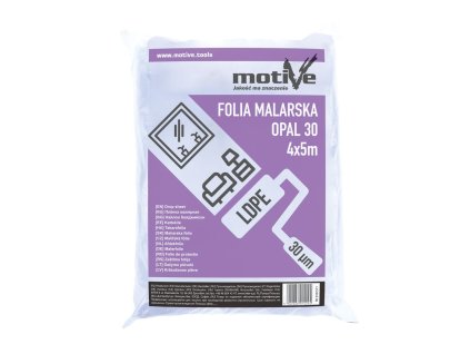 MOTIVE Malířská fólie průsvitná STANDARD 4 × 5 m – 30  mik