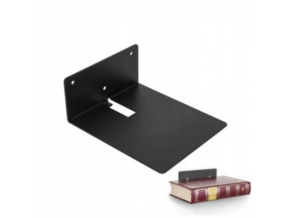 Neviditelná police na knihy černá 170x80x150x2,0 mm 1