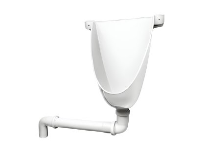 Záhradný plastový pisoár biely