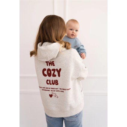 Dámska mikina s kapucňou Gray Cozy Club, Messy Brassy (2)