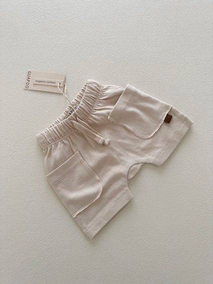 Guapoo, Pohodlné detské šortky Oat, Messy Brassy (3)