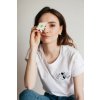 damske biele tricko s vysivkou Plantlover Messy Brassy 2