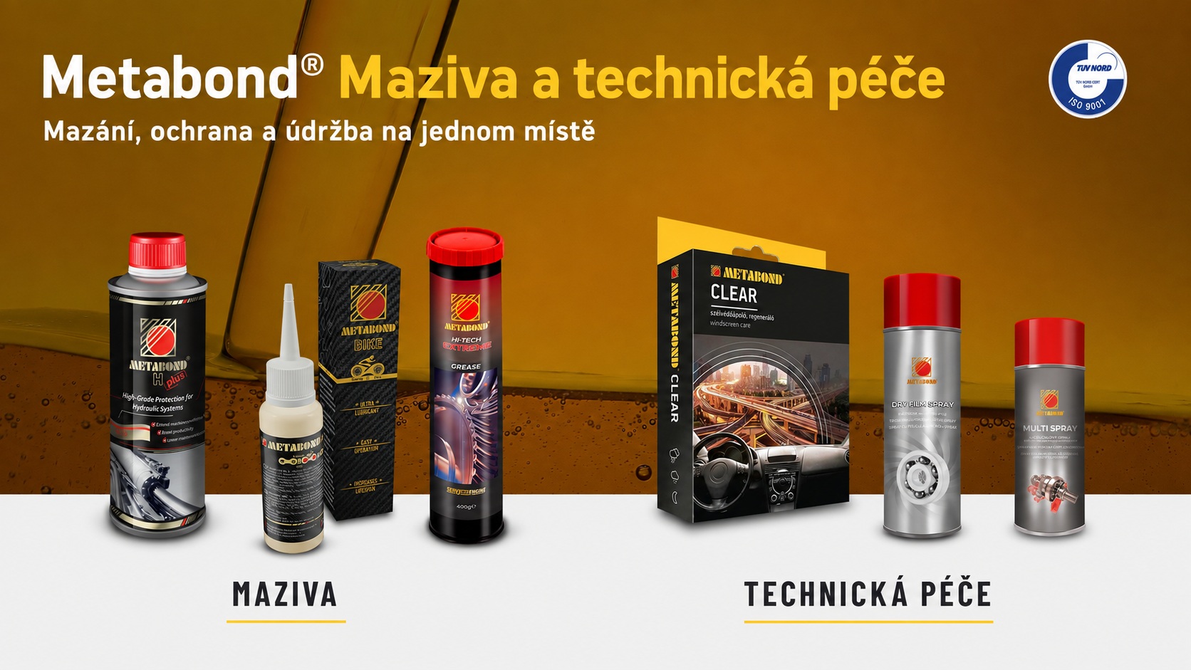 Maziva a spreje