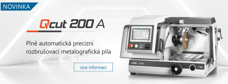 Qcut 200 A - nejlepší přesná metalografická pila na trhu – NOVÝ DESIGN PŘINÁŠÍ ZÁSADNÍ ZMĚNY A VYLEPŠENÍ