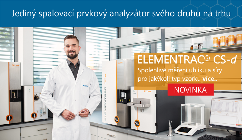 ELEMENTRAC CS-d, unikátní CS analyzátor pro organické i anorganické materiály