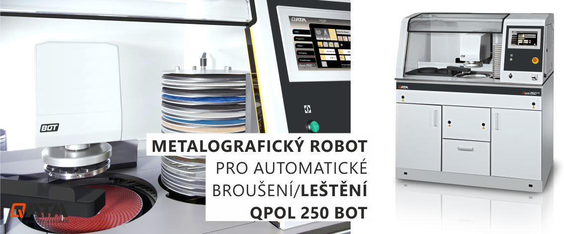 QPOL 250 BOT (SAPHIR X-Change) je kompaktní automatická bruska leštička, která umožnuje plně automatickou přípravu vzorků bez jakékoliv lidské pomoci.