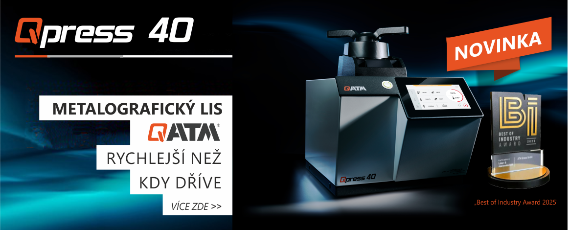 Nový nejrychlejší metalografický lis Qpress 40  dostal ocenění "Best of Industry Award"Díky výkonné technologii ohřevu/chlazení a regulaci teploty s optimalizovanou rychlostí se výrazně zkracuje doba zalévání.