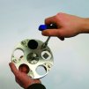 Držák vzorků pro centrální přítlak Ø 130 mm / 5x max. Ø 20-40 mm