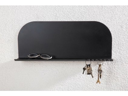 Držák na klíče s poličkou LISABON černý