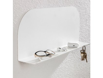 Držák na klíče s poličkou LISABON bílý