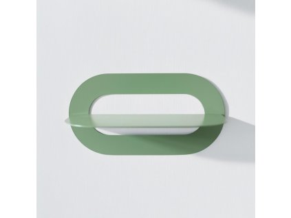Polička OVAL M světle zelená2