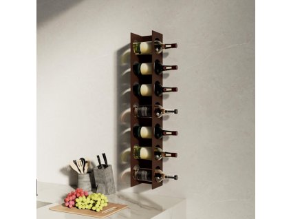 Držák na víno MINIMAL hnědý