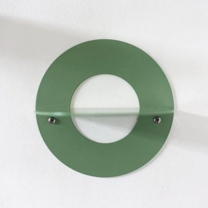 Polička OVAL S světle zelená1