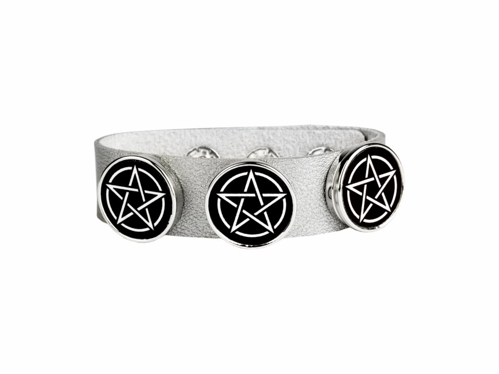 Náramek Pentagram stříbrný