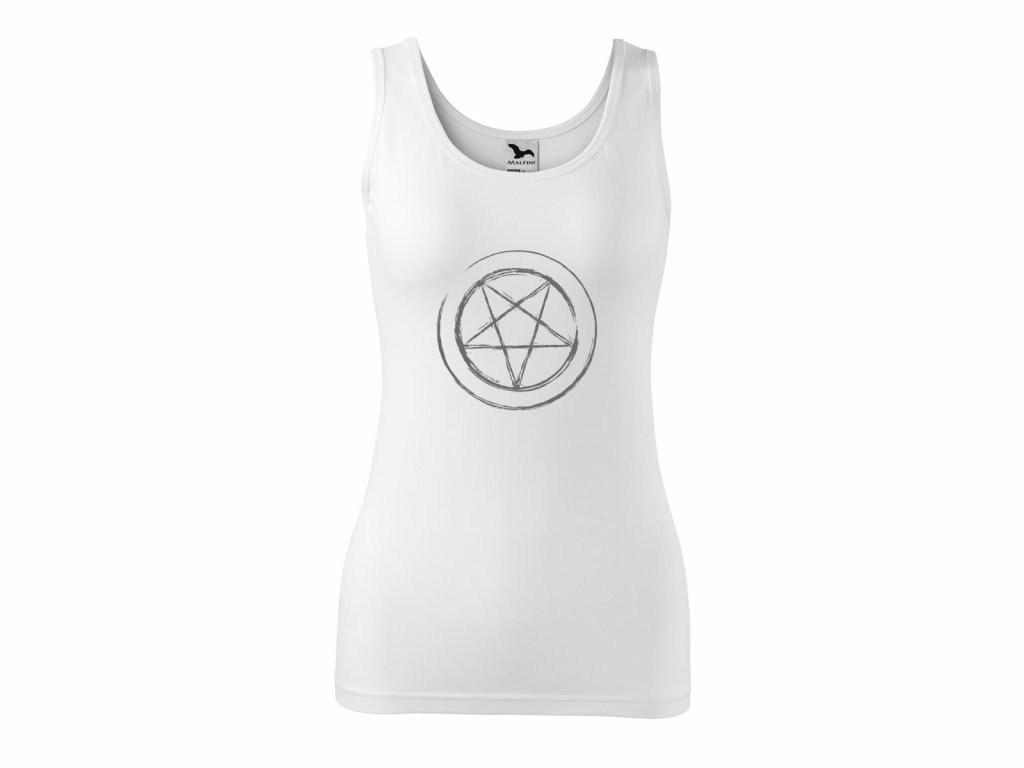 tílko pentagram bílý 2